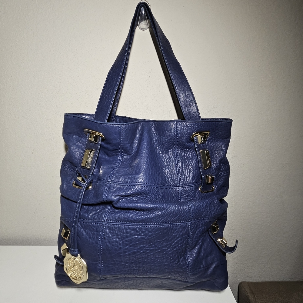 Vince Camuto navy leather handbag
